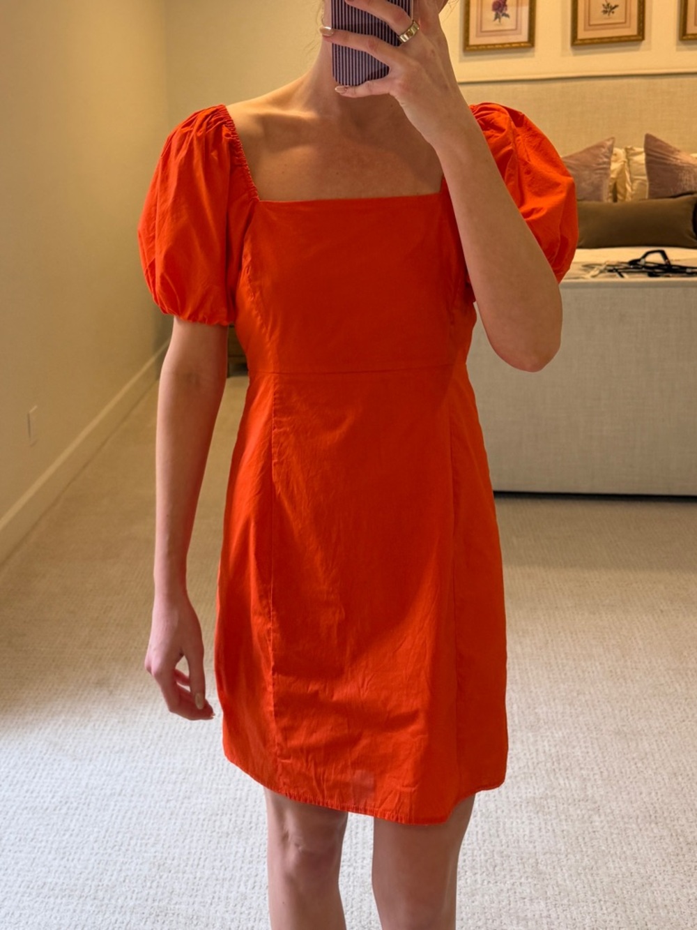 Sanctuary Square Neck Puff Sleeve Mini Dress